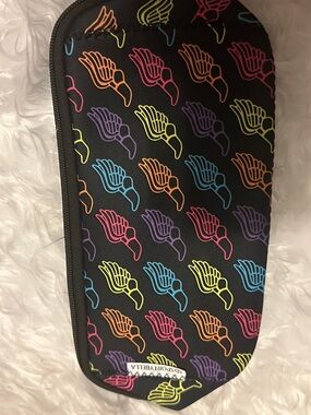 Colorful Neon Wing Print Zip Pouch